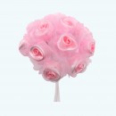 2.5" Diameter Stain Organza Flower 12X12 | Pink 2.5" Diameter Stain Organza Flower 12X12 | Pink